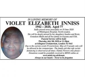 Violet Elizabeth Inniss