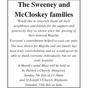 The Sweeney & McCloskey families